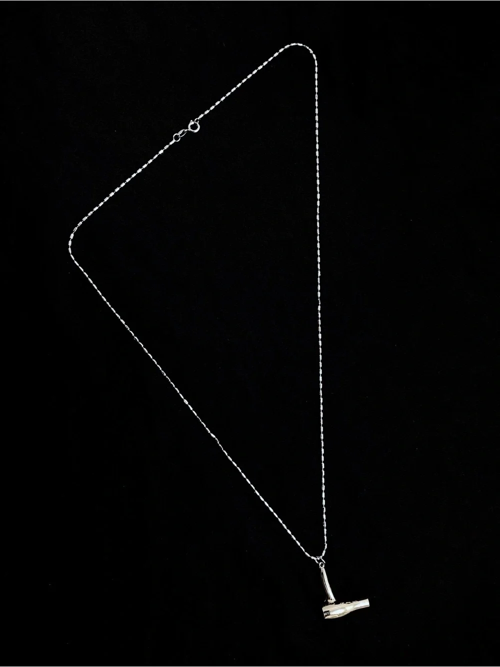 18KGF Blow Dryer Pendant Necklace